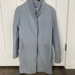 Aritzia Cocoon Coat Dove Blue XS Wool